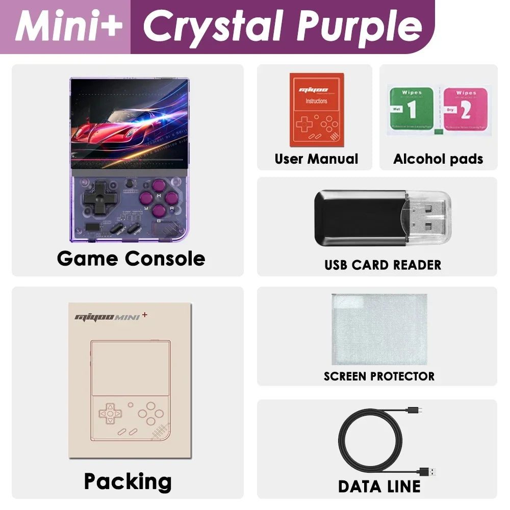 MIYOO Mini Plus Portable Retro Handheld Game Console V2 Mini+ IPS Screen Classic Video Game Console Linux System Children's Gift HHFMpro