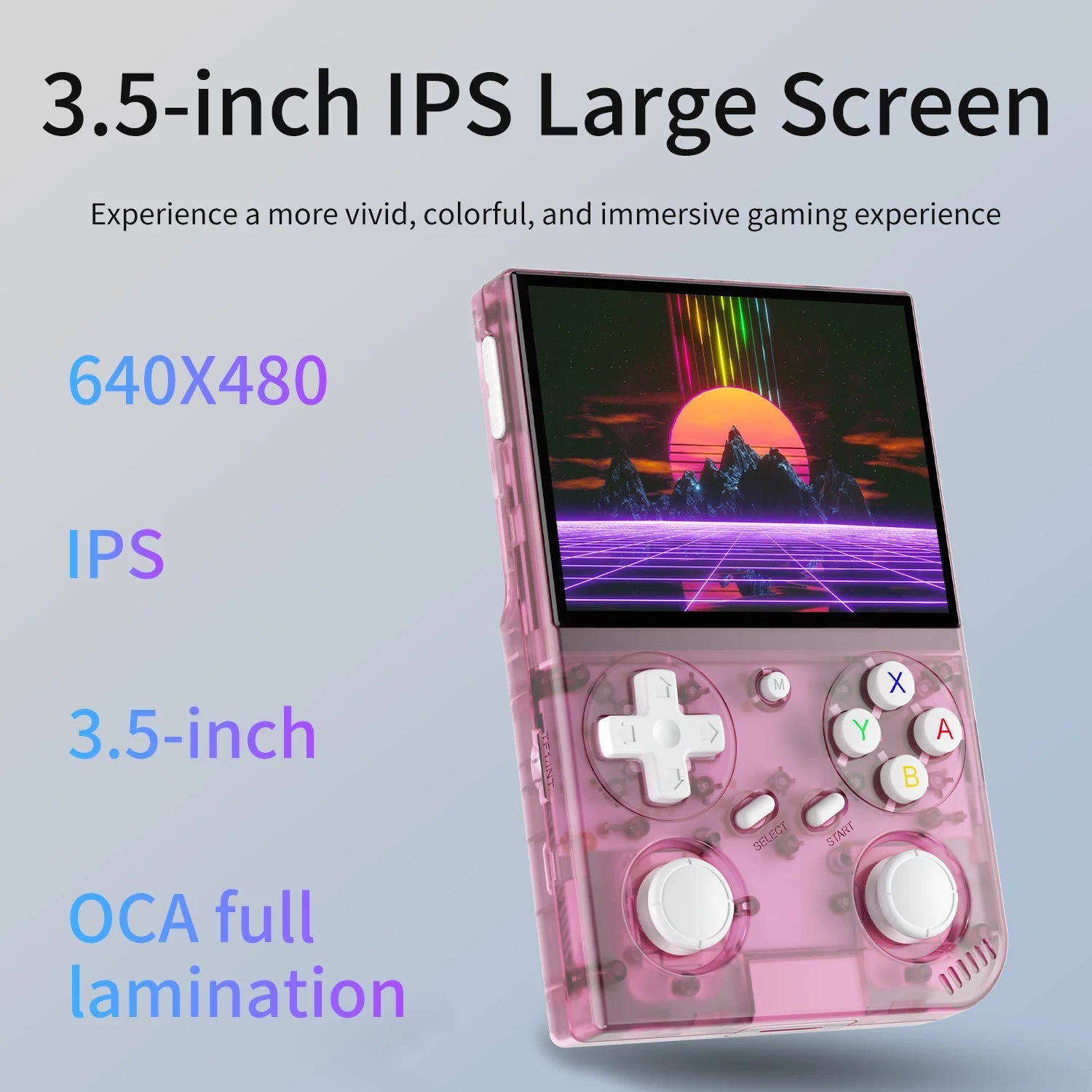 BATLEXP G350 Retro Handheld Game Console Linux 64-bit System 3.5" IPS Screen RK3326 Portable Pocket Video Player 64GB 4000 Games HHFMpro