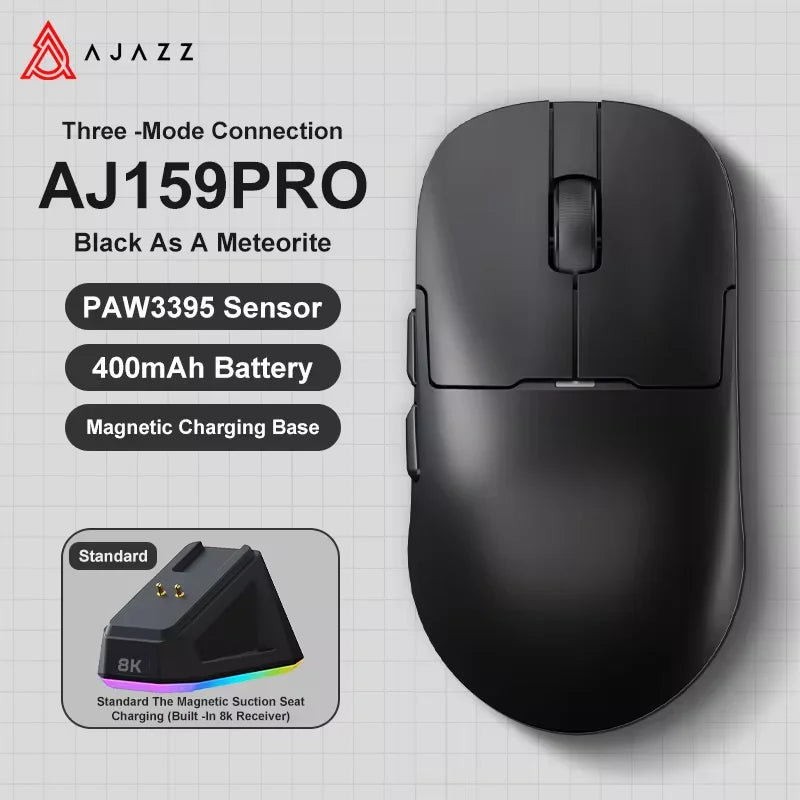 AJAZZ AJ159 APEX/AJ159PRO Wireless Gamer Mouse with RGB Magnetic Charging Base Lightweight  AJ159P Gaming Mouse for PC Laptop HHFMpro