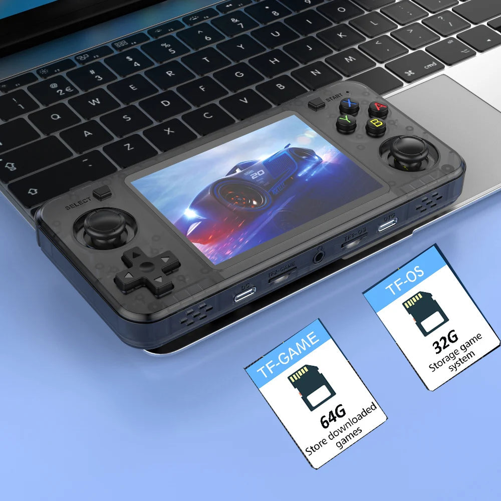New R36H Retro Handheld Console Open-Source Linux System Classic Game Consoles 3.5 inch IPS Screen 64G Portable Video Player HHFMpro