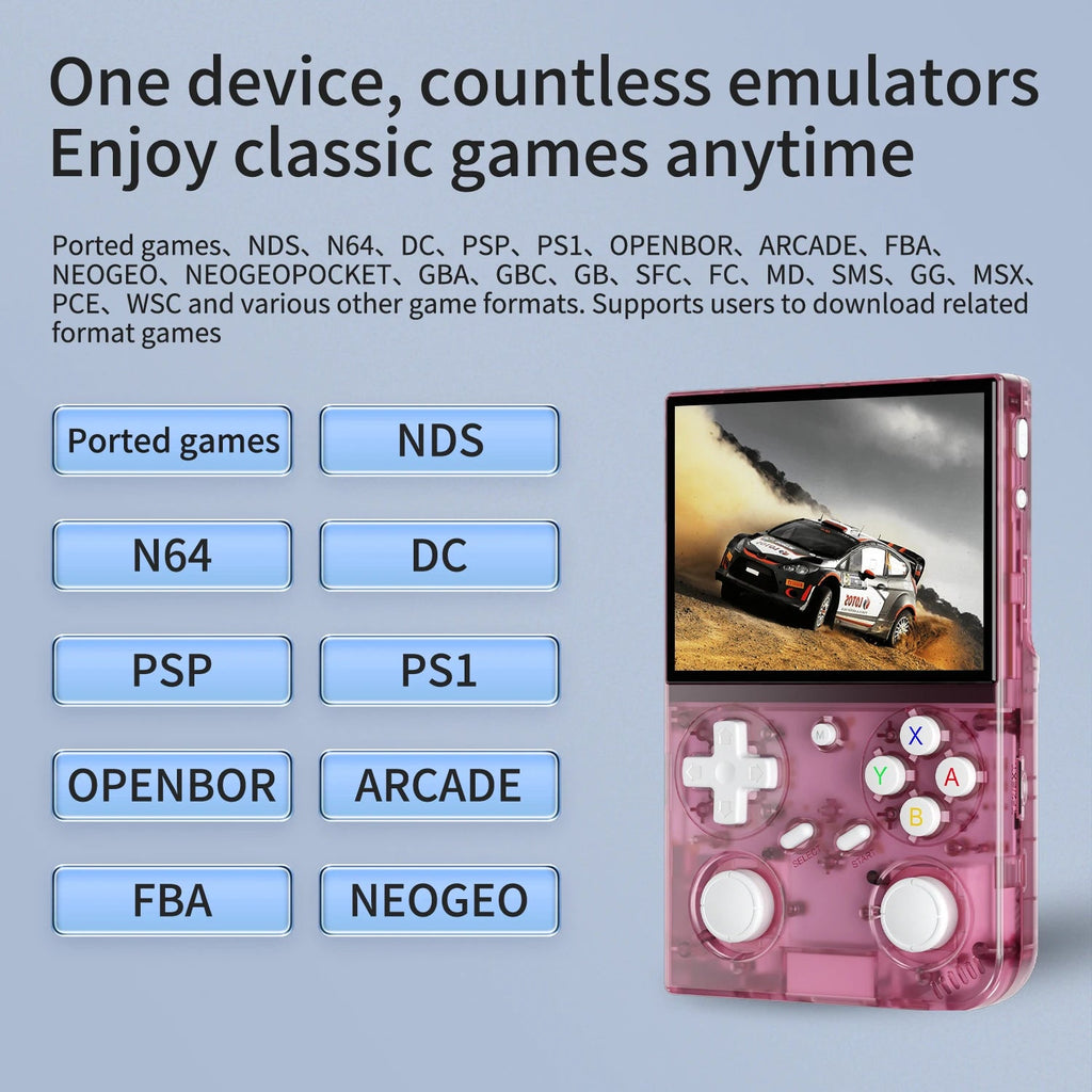 BATLEXP G350 Retro Handheld Game Console Linux 64-bit System 3.5" IPS Screen RK3326 Portable Pocket Video Player 64GB 4000 Games HHFMpro