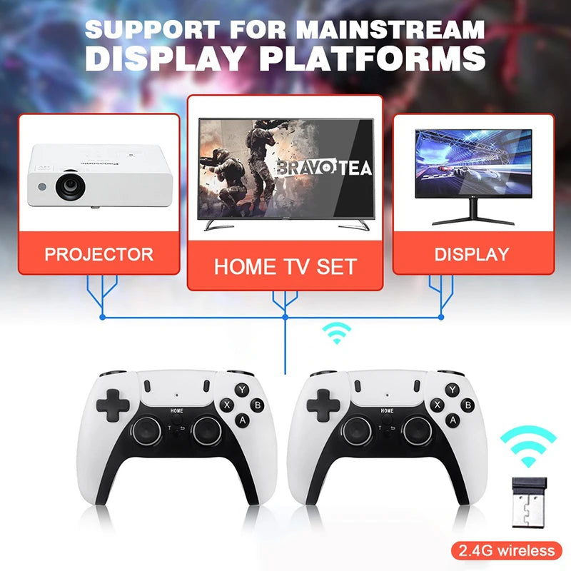 GD10 PRO Video Game Console 4K HD 2.4G Double Wireless Controller TV Game Stick 256GB 40000 Games Retro Games Boy Christmas Gift HHFMpro