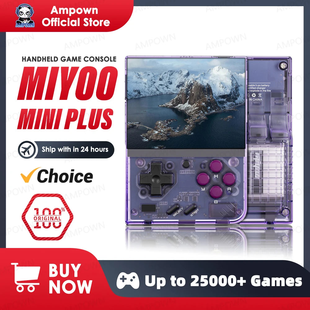 MIYOO Mini Plus Portable Retro Handheld Game Console V2 Mini+ IPS Screen Classic Video Game Console Linux System Children's Gift HHFMpro