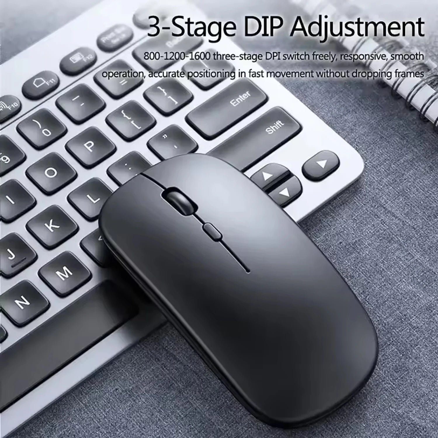 New Rechargeable Wireless Gaming Mouse Portable Ergonomic Quiet And Magical Suitable For Portable Computers Tablets IPAD Phone HHFMpro